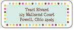 Queen Bee Personalized Return Address Labels - Blue Dotted (LBL-03)